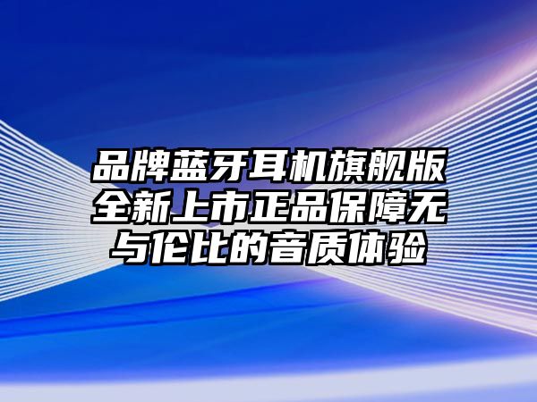 品牌藍(lán)牙耳機(jī)旗艦版全新上市正品保障無(wú)與倫比的音質(zhì)體驗(yàn)