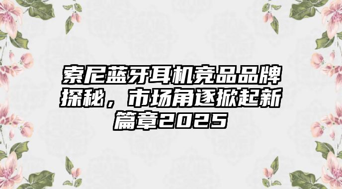 索尼藍(lán)牙耳機(jī)競(jìng)品品牌探秘，市場(chǎng)角逐掀起新篇章2025